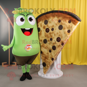 Olive Pizza Slice maskot...