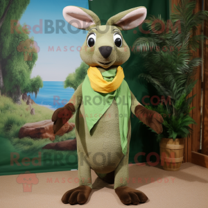 Olive Kangaroo mascotte...