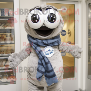 Silver Bagels maskot kostym...