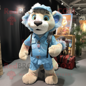 Sky Blue Lion mascotte...