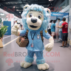 Sky Blue Lion mascotte...