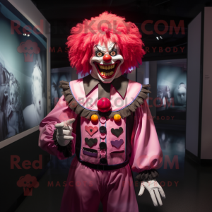 Pink Evil Clown mascotte...