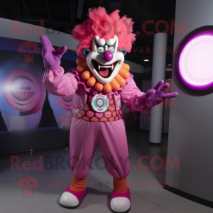 Pink Evil Clown mascotte...