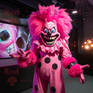 Pink Evil Clown maskot...