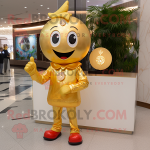 Gold Cherry maskot drakt...