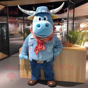 Sky Blue Bull mascotte...