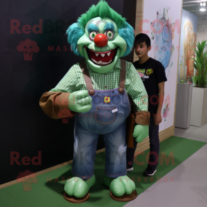 Green Evil Clown maskot...