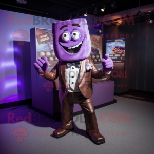 Purple Chocolate Bar maskot...