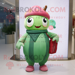 nan Radish mascot costume character dressed with a Turtleneck and Handbags