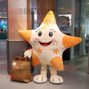 Cream Starfish maskot...
