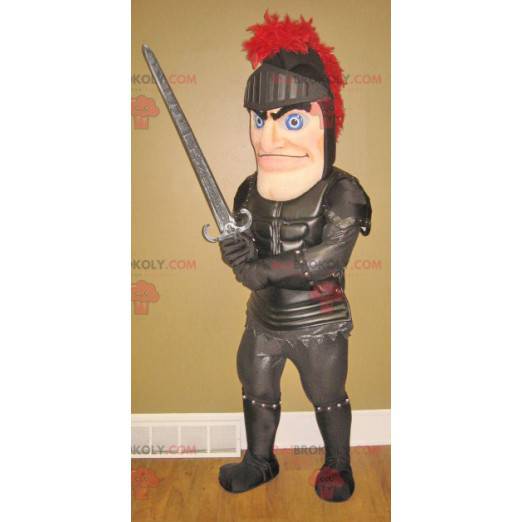Riddermascotte met zwart pantser - Redbrokoly.com