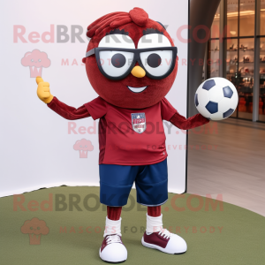 Maroon Soccer Ball mascotte...