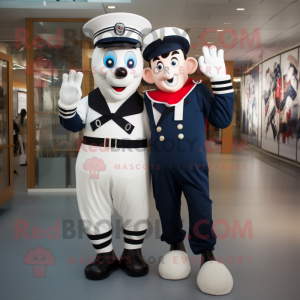 Navy Mime mascotte kostuum...