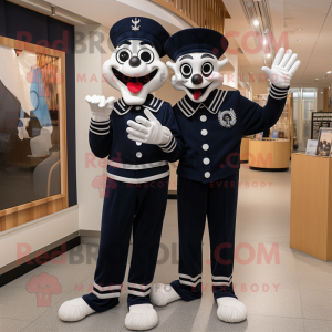 Navy Mime mascotte kostuum...