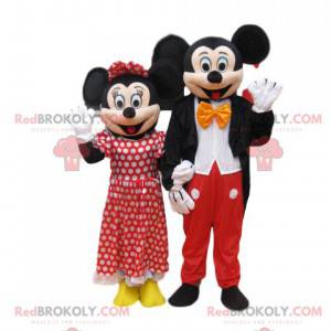 Duo de mascotte de Mickey Mouse et de Minnie - Redbrokoly.com