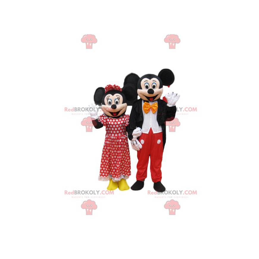 Duo de mascotte de Mickey Mouse et de Minnie - Redbrokoly.com