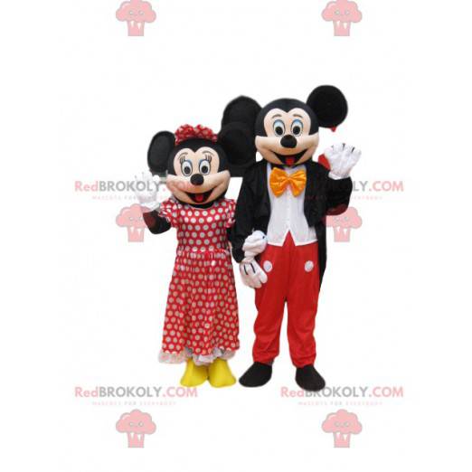 Mickey Mouse og Minnie Mascot Duo - Redbrokoly.com