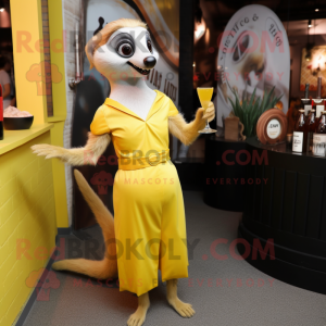 Geel Meerkat mascotte...