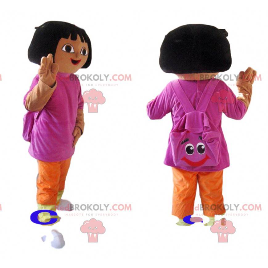 Mascota de Dora la Exploradora con su divertida mochila -