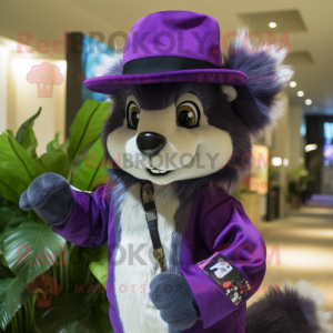 Lilla Skunk maskot drakt...