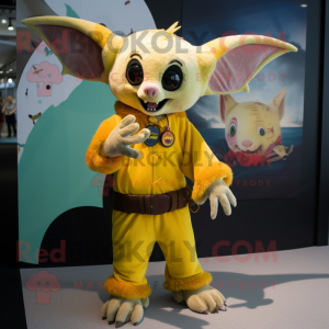 Yellow Bat mascotte kostuum...