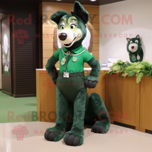 Forest Green Dog mascotte...