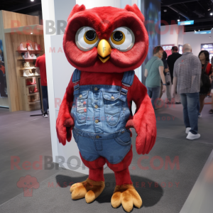 Red Owl maskot drakt figur...