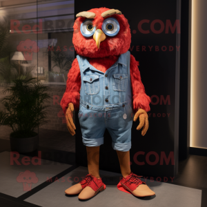 Red Owl maskot kostume...