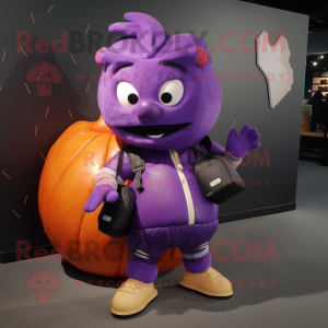Purple Squash maskot kostym...