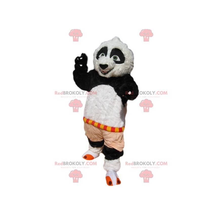 Dos grados Destreza hazlo plano Mascot Po, Kung-Fu Panda. Disfraz de po - Tamaño L (175-180 CM)