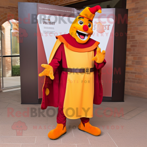 Rust Swiss Guard mascot costume character dressed with a Yoga Pants and Shoe clips