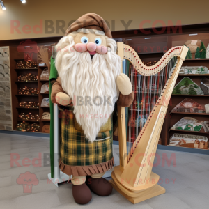 Beige Celtic Harp mascotte...