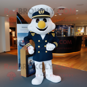 Navy Chief mascot costume character dressed with a Leggings and Wallets