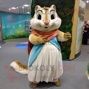 Beige Chipmunk maskot...