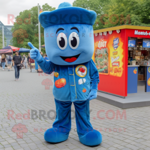 Blue Currywurst mascotte...