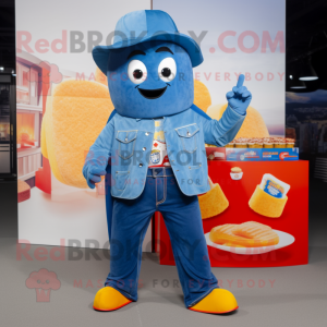 Blue Currywurst mascotte...