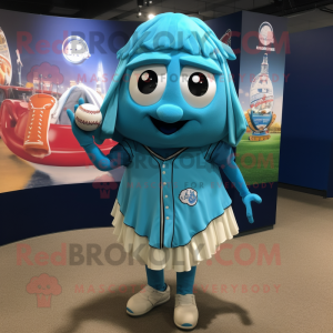 Cyan Baseball Glove maskot...