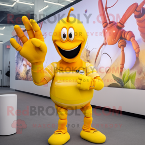 Yellow Lobster mascotte...