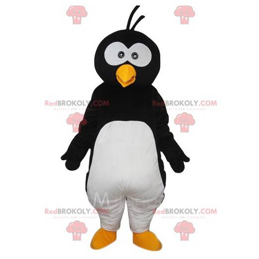 Funny penguin mascot with a puff on the head - Redbrokoly.com