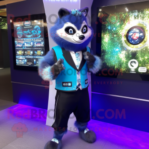 Blue Raccoon mascotte...