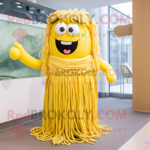 Geel Spaghetti mascotte...