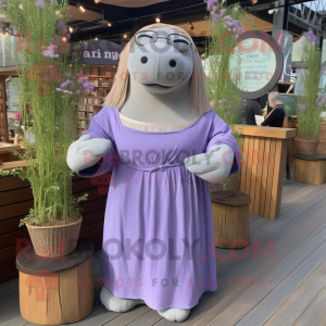 Lavendel Walrus mascotte...