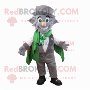 Grå Leprechaun maskot...