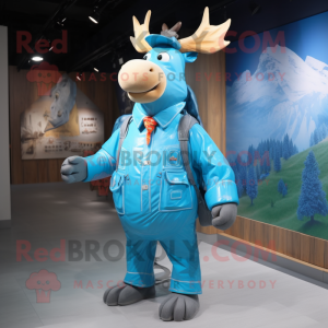 Blue Elk mascotte kostuum...