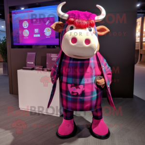 Magenta Bull mascotte...