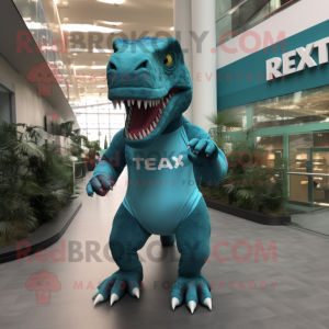 Postava maskota Teal T Rex...