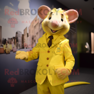 Mascotte de Rat jaune...