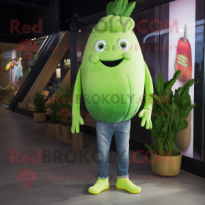 Limegrønn reddik maskot...