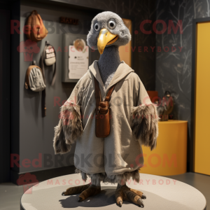 Gray Dodo Bird mascotte...