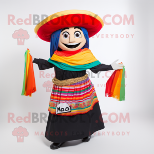 nan Fajitas mascot costume character dressed with a Maxi Skirt and Berets